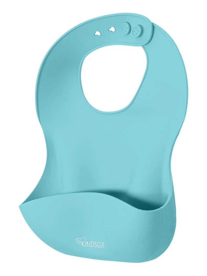 Bavoir bébé en silicone   Bleu turquoise