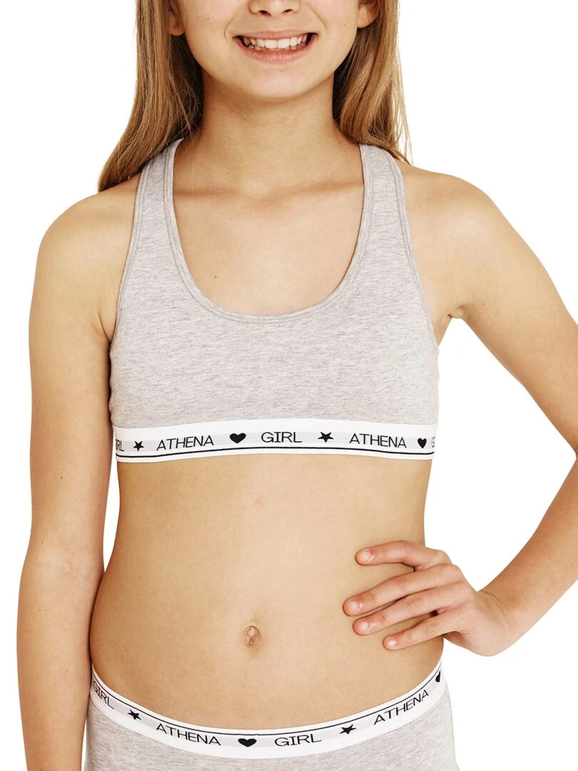 Brassière fille Coton Ultra Doux Girl by Gris