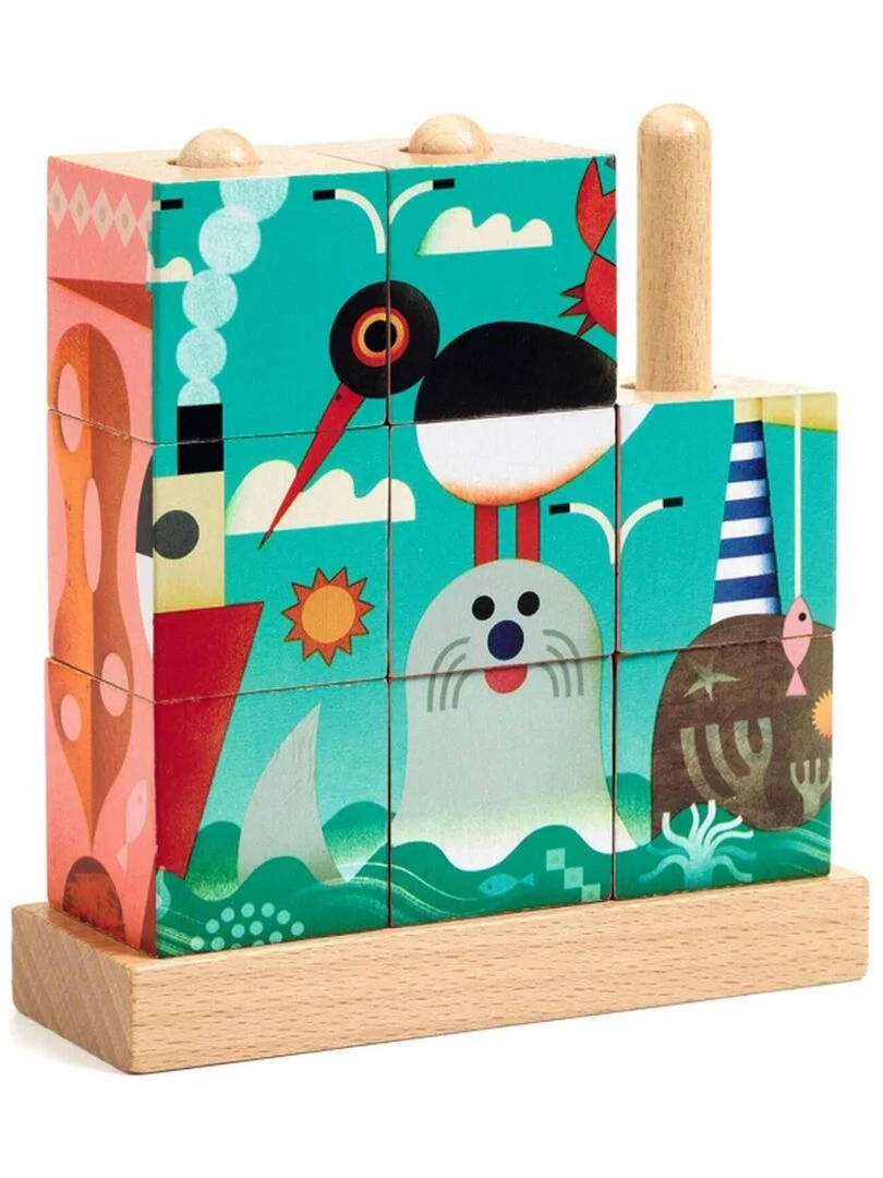 Puzzle 9 cubes en bois : Puzz Up : Sea N/A