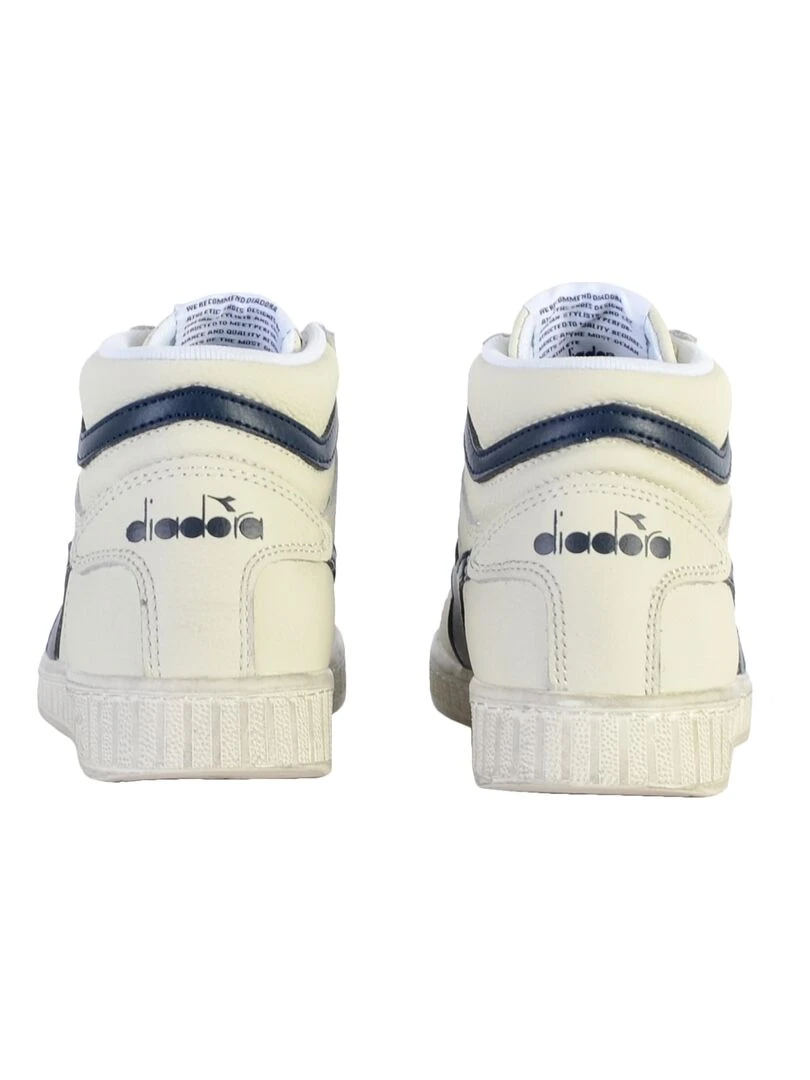 Basket à lacets Cuir Diadora Game L High Waxed   Blanc