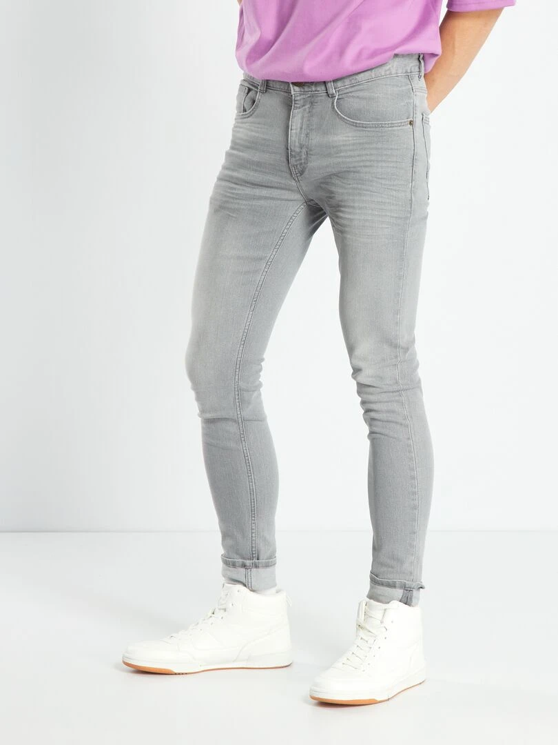 Jean skinny à 5 poches   gris