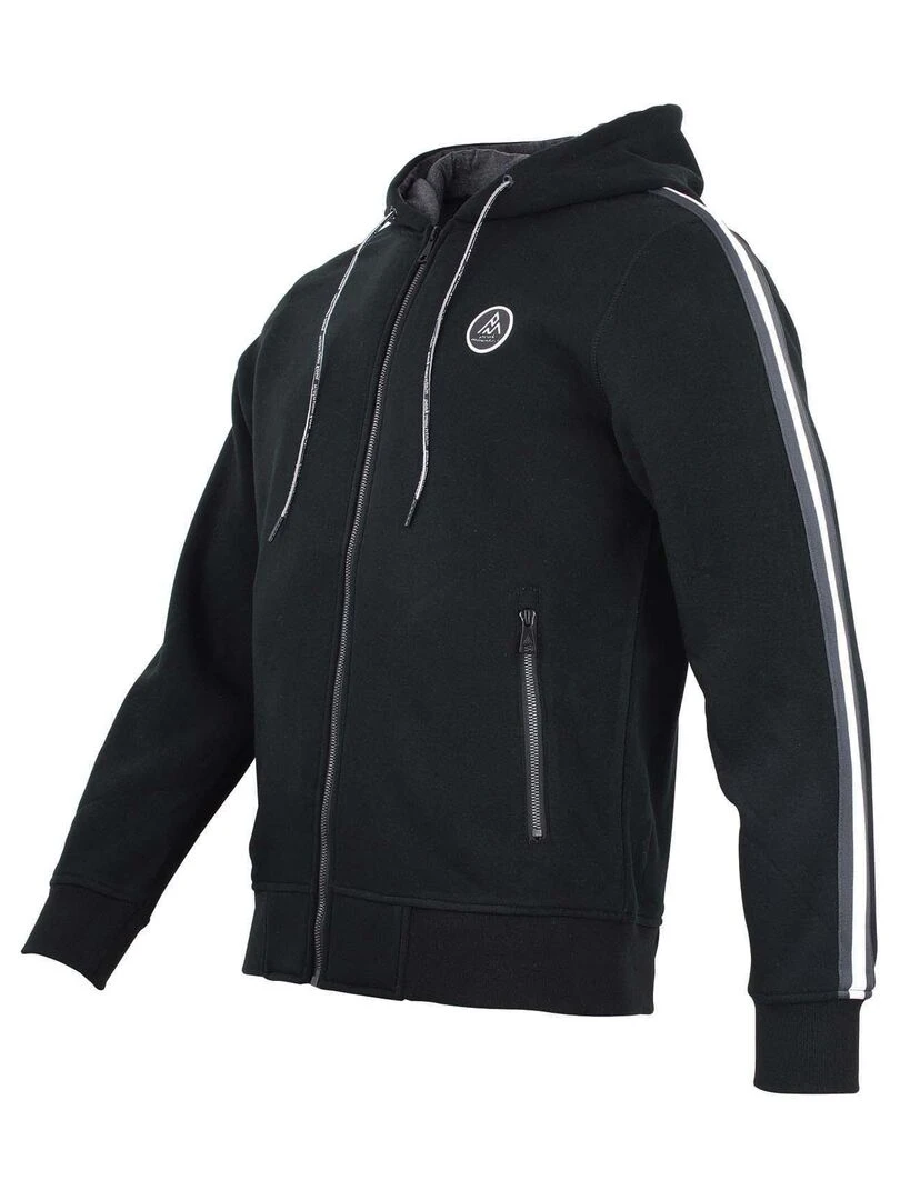 Sweat zippé à capuche homme CYRIL   PEAK MOUNTAIN   Noir Noir
