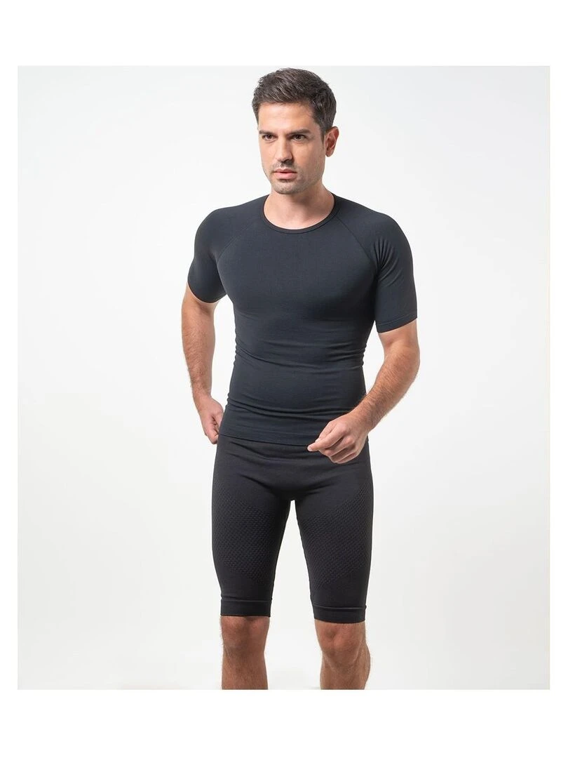 T shirt amincissant avec fibre Emana  Speed   Noir Noir