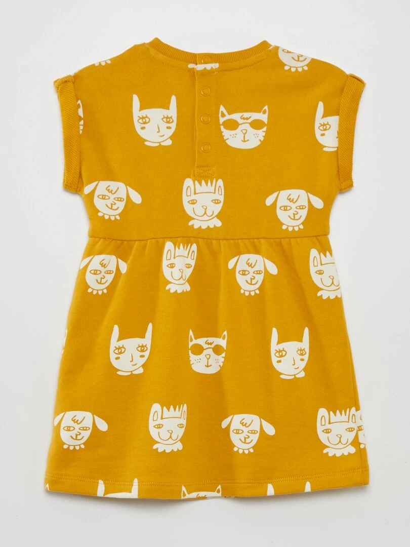 Robe en molleton X Little Bad Wolf   Jaune/blanc