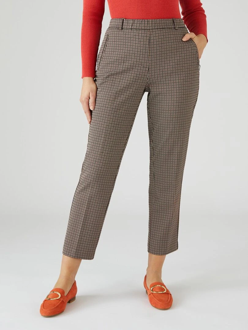 Pantalon 7/8ème maille milano Damart Bordeaux