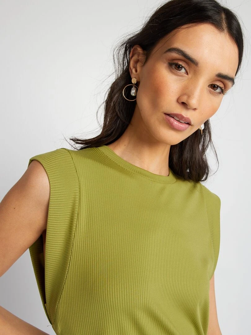 Robe t shirt midi   Vert