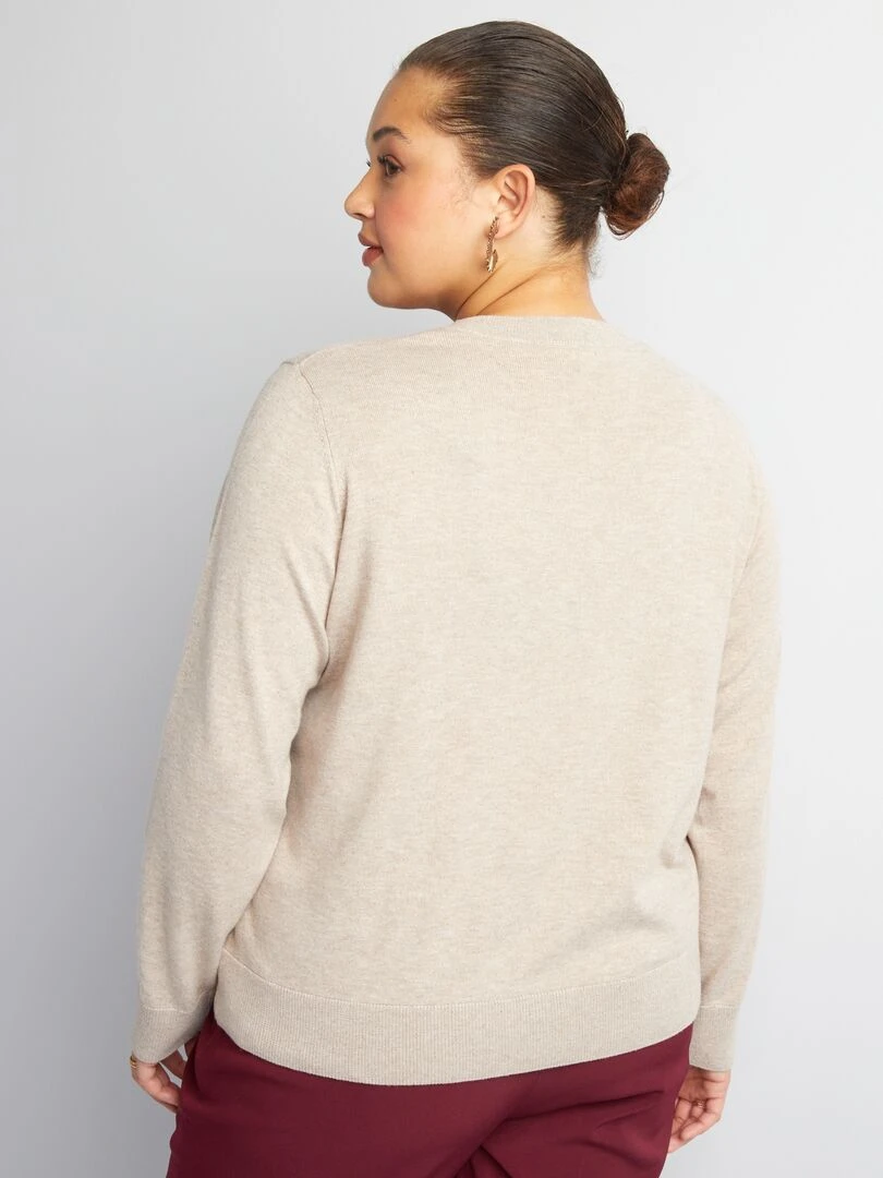 Gilet en maille fine   Beige