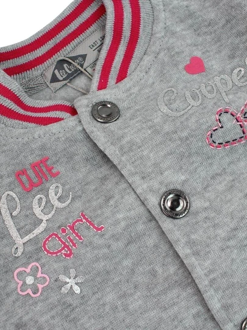 Lee Cooper   ​​Ensemble ​​Veste sweat pantalon bébé fille Imprimé Lee Cooper   Gris
