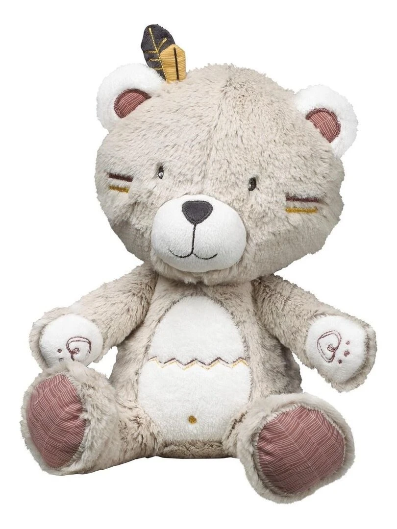 Doudou Ours en velours beige SAUTHON Beige