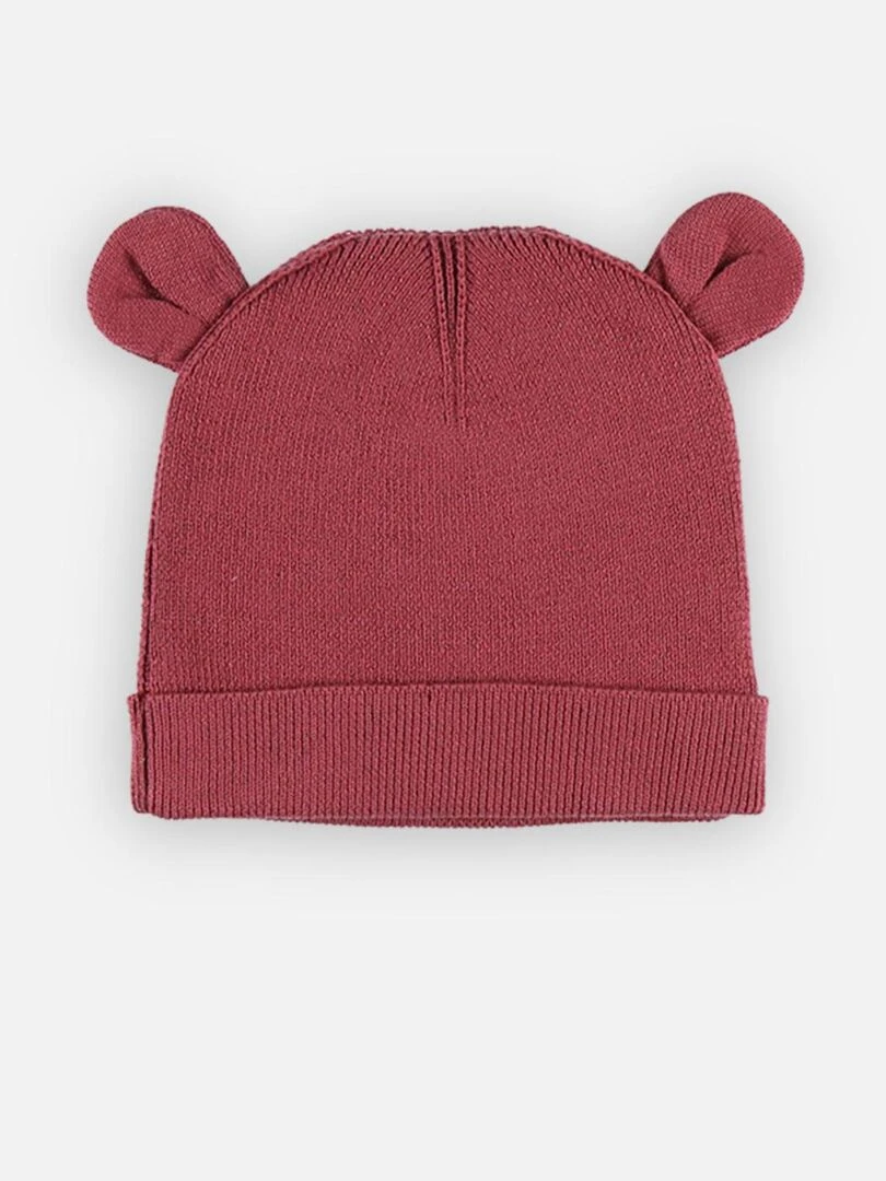Bonnet en tricot  lie de vin   Noukie's   Rouge