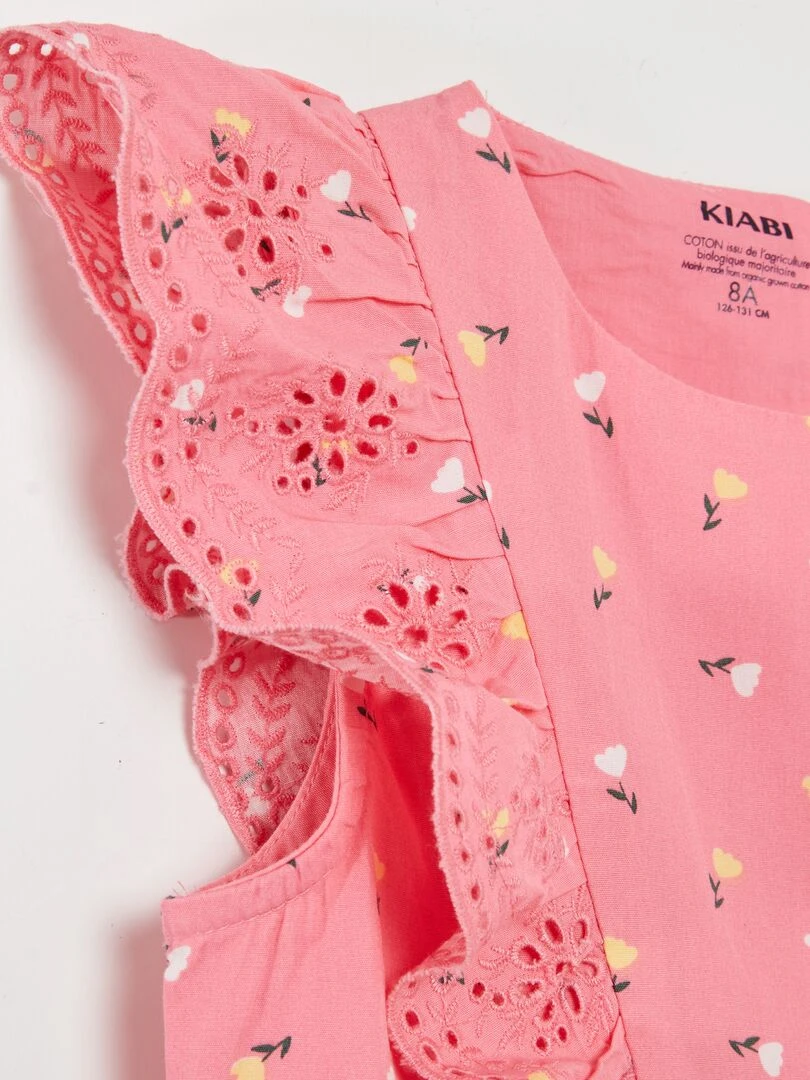 Robe à volants   Rose