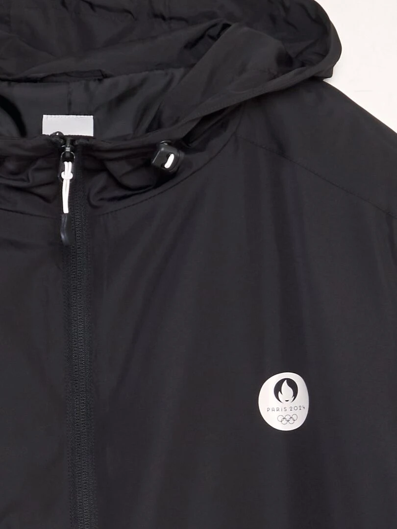 Coupe vent à capuche   Paris 2024   Noir