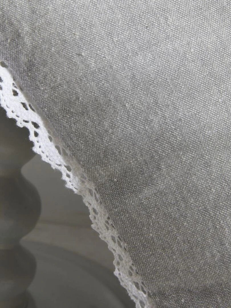 Coussin déhoussable avec dentelle 'CHARME' 'TODAY'   Gris