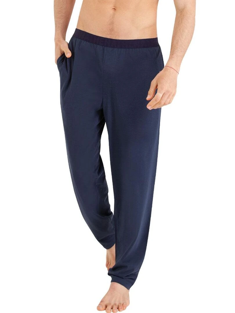 Pyjama long homme Easy Print Bleu marine