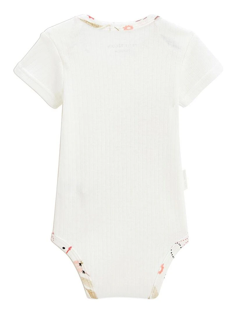 Lot de 2 bodies bébé manches courtes Haapiti   Ecru