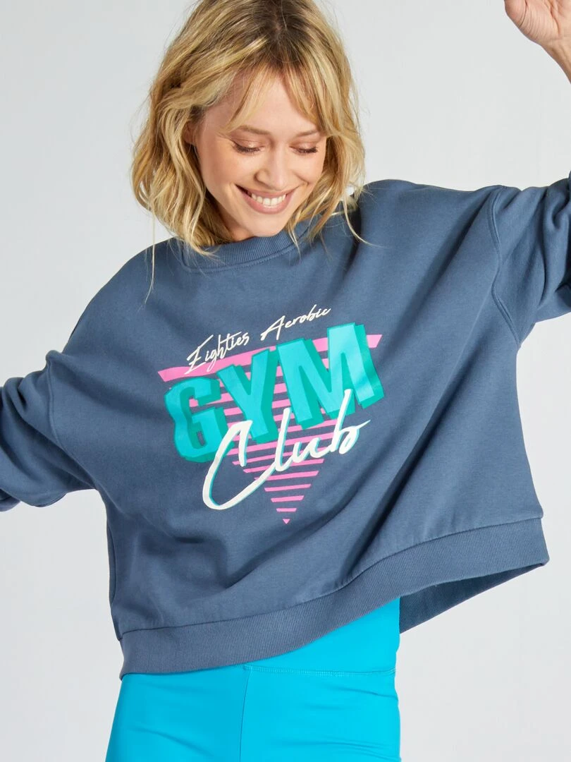 Sweat en molleton Bleu