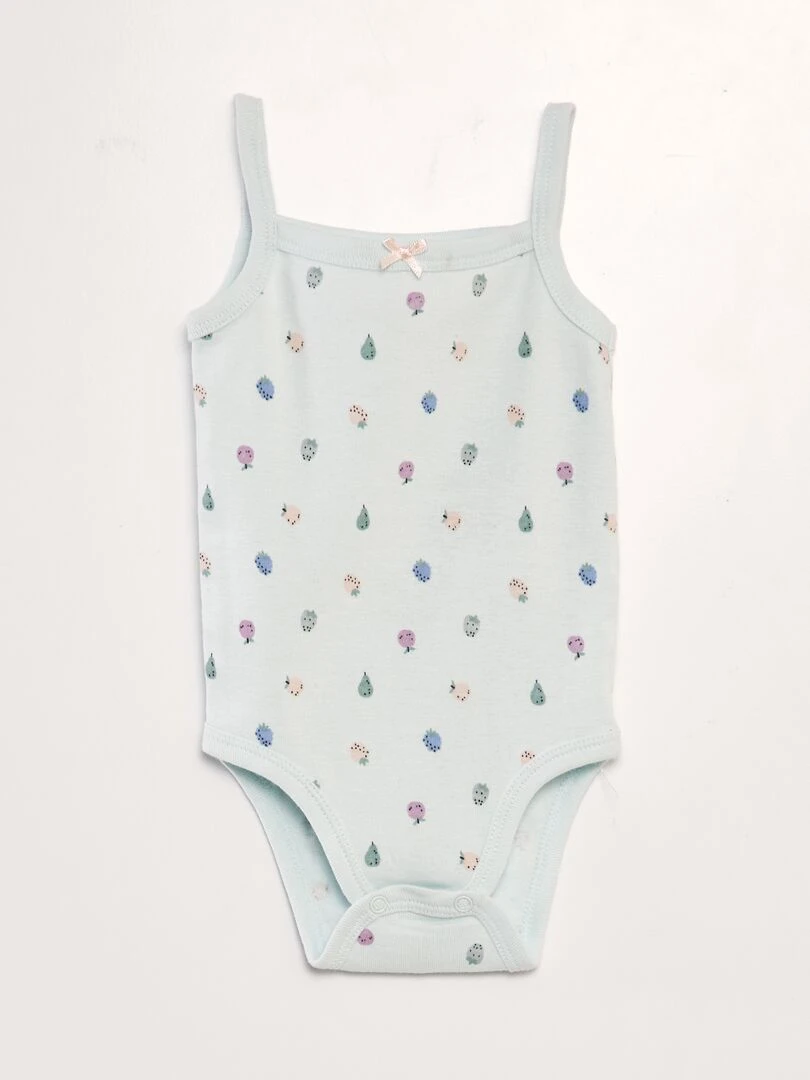 Lot de 3 bodies à fines bretelles   Violet/rose/bleu