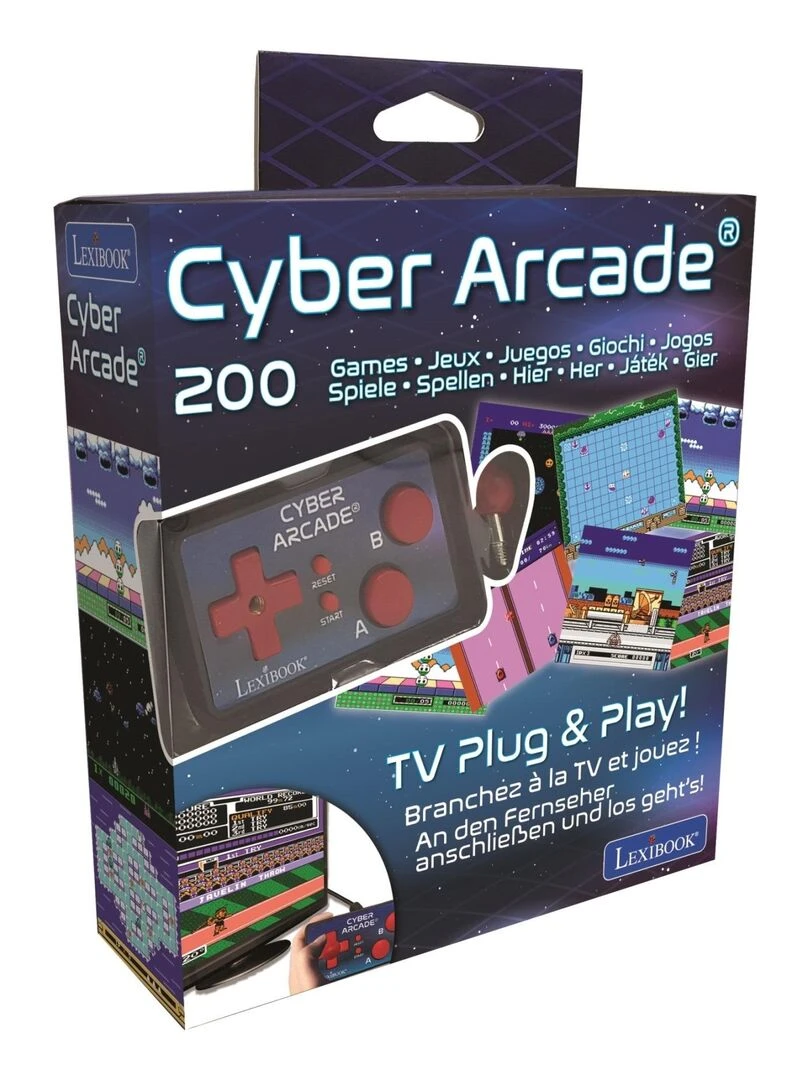 Console Tv Cyber Arcade® Plug N' Play   200 Jeux   N/A