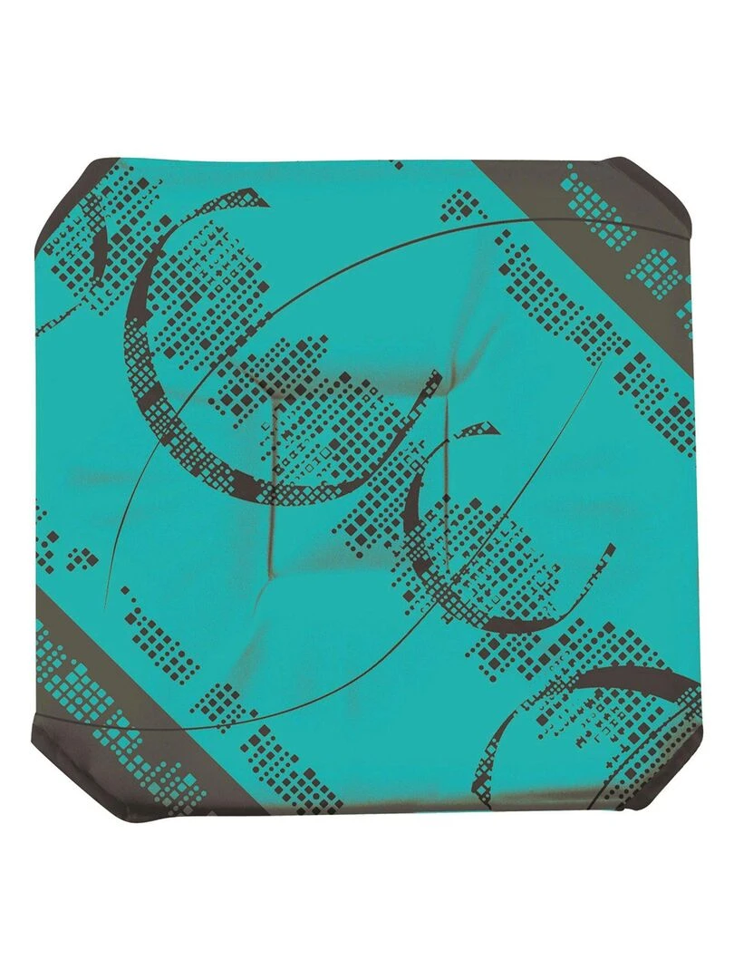 Galette de chaise anti taches à rabats Astrid turquoise Bleu