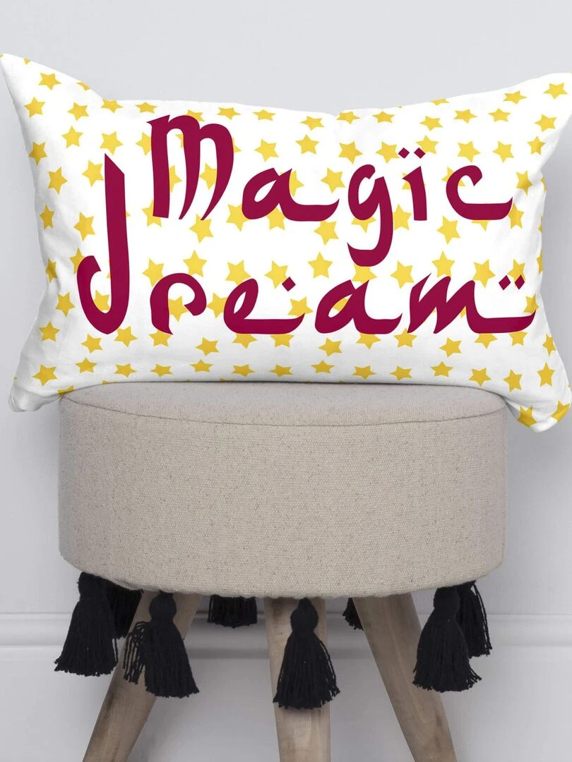 Housse de coussin Magic rug "Happyfriday"   Blanc