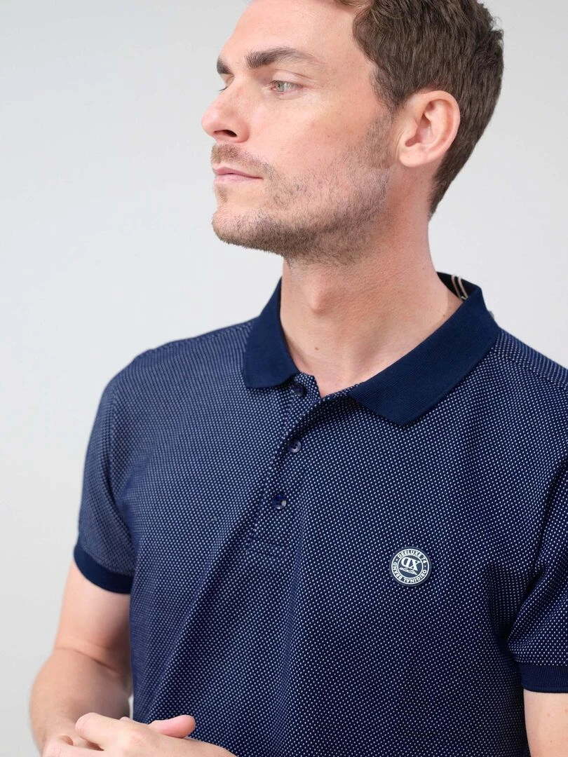 Polo en coton pour homme 'Deeluxe'   Bleu foncé