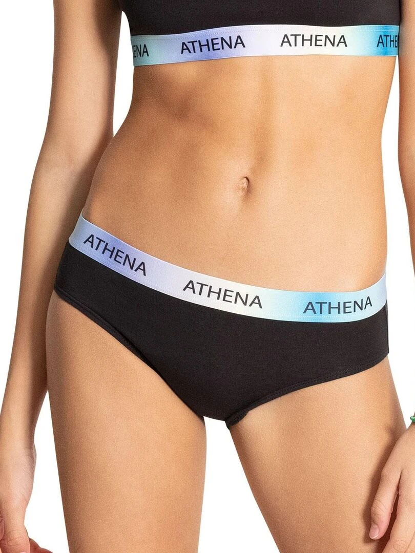 Lot de 2 slips Girl Rainbow by   Fille   Noir