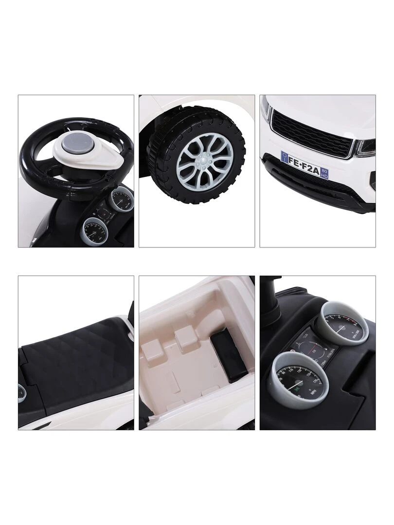 Porteur pour enfants voiture   Blanc