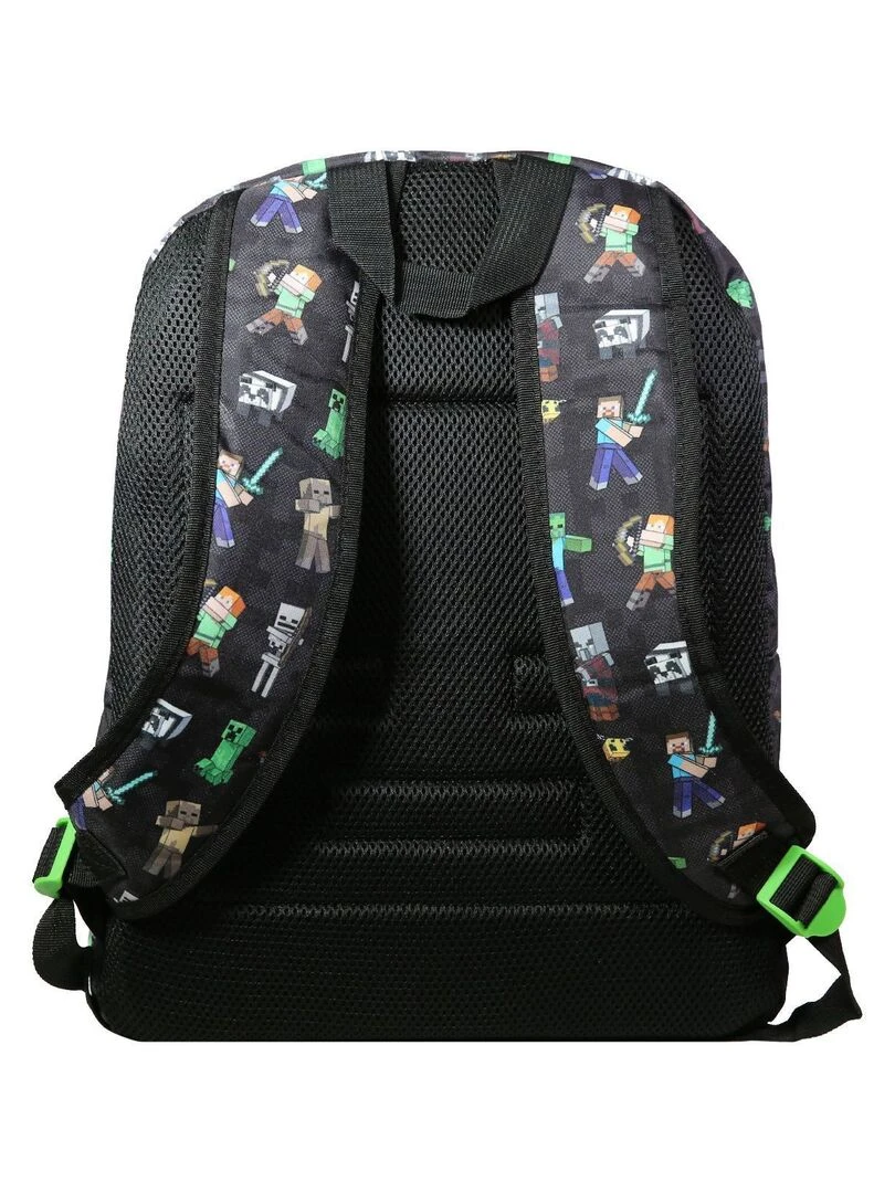 Sac à dos 1 compartiment Minecraft Jeu Vidéo Noir Bagtrotter   Noir