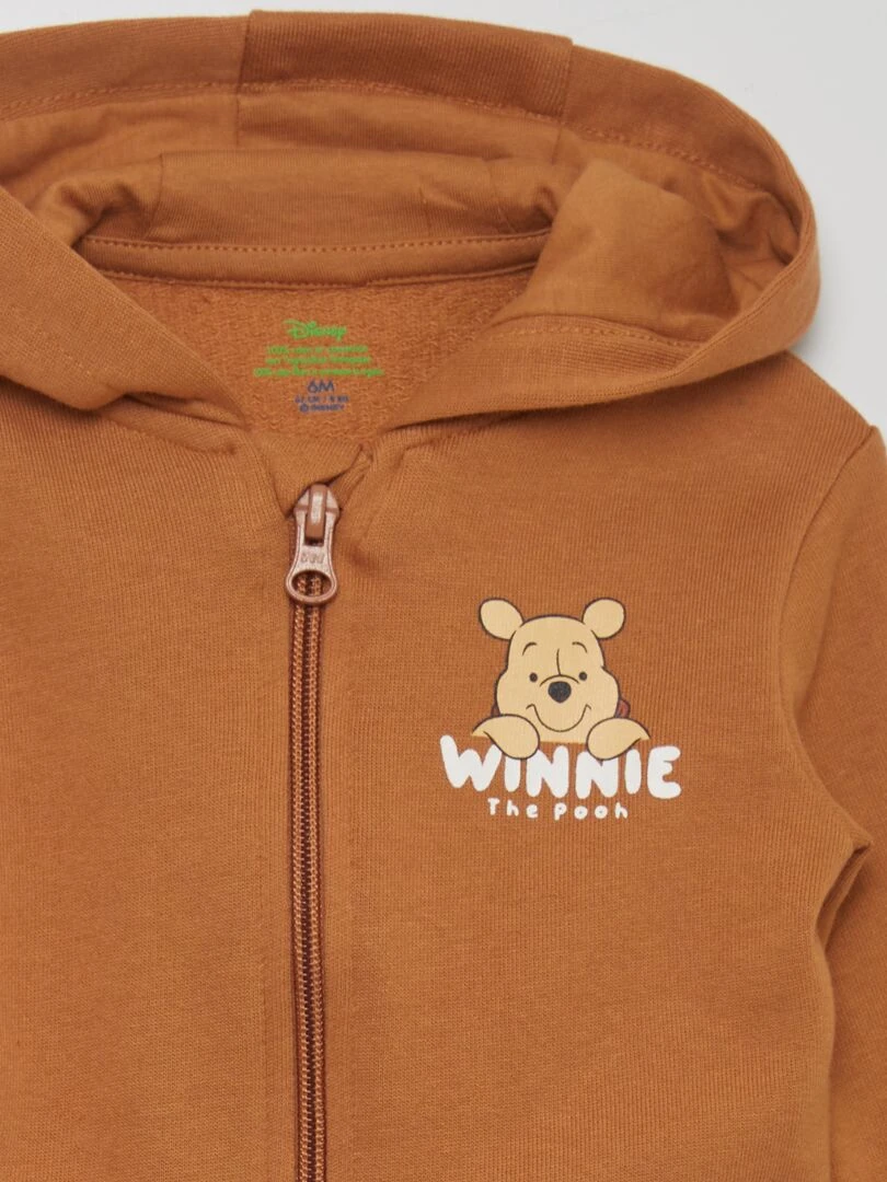 Sweat zippé à capuche 'Winnie' de 'Disney'   Marron