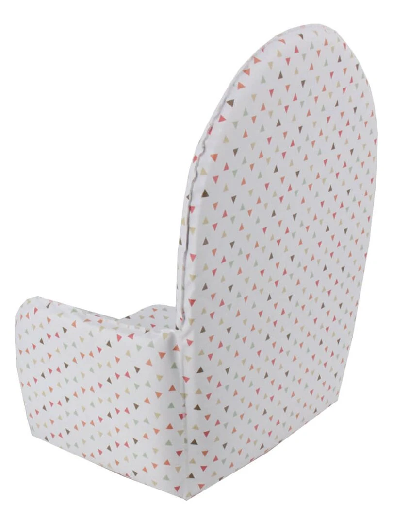 Coussin de chaise universel en PVC   Triangles   Blanc