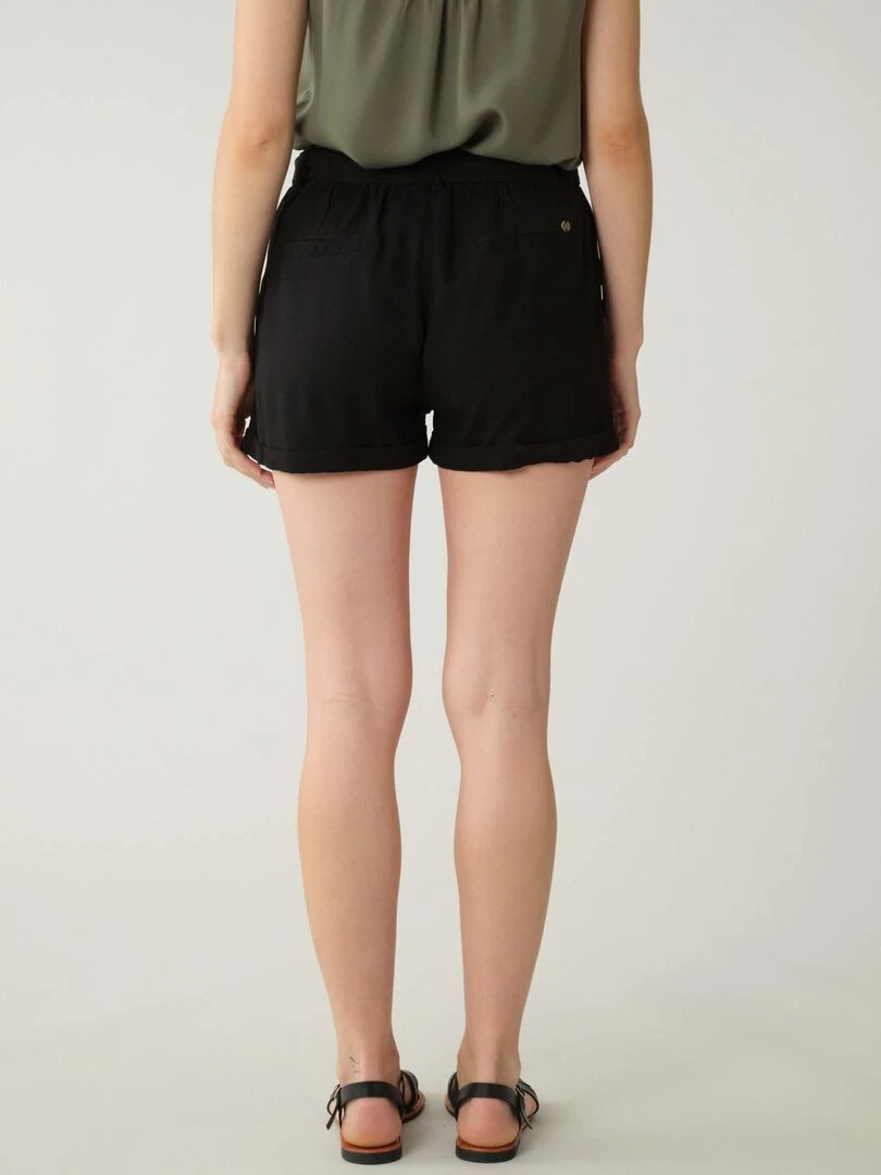 Short en viscose pour femme 'Deeluxe'   Noir