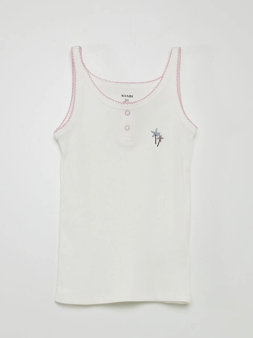 Ensemble de pyjama court   2 pièces   blanc