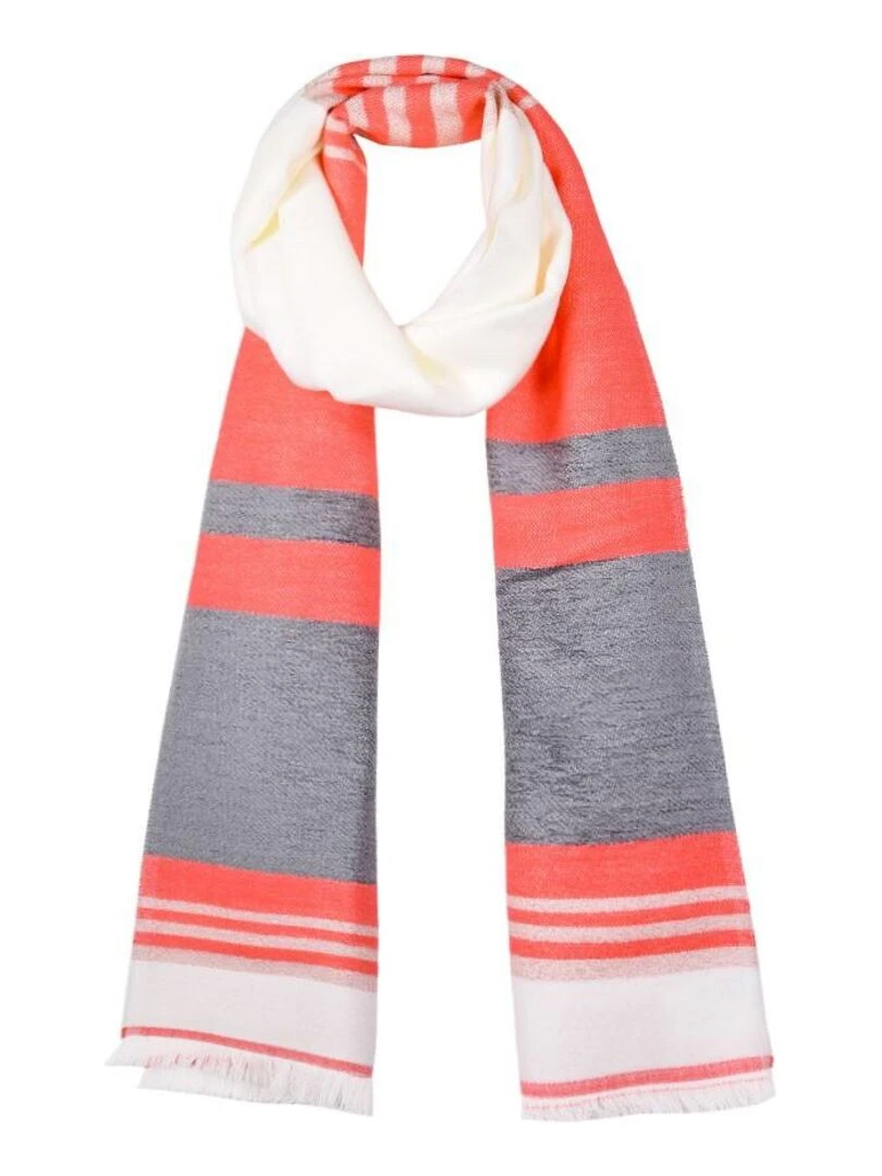 Echarpe Rayna Fabriqué en France Orange corail