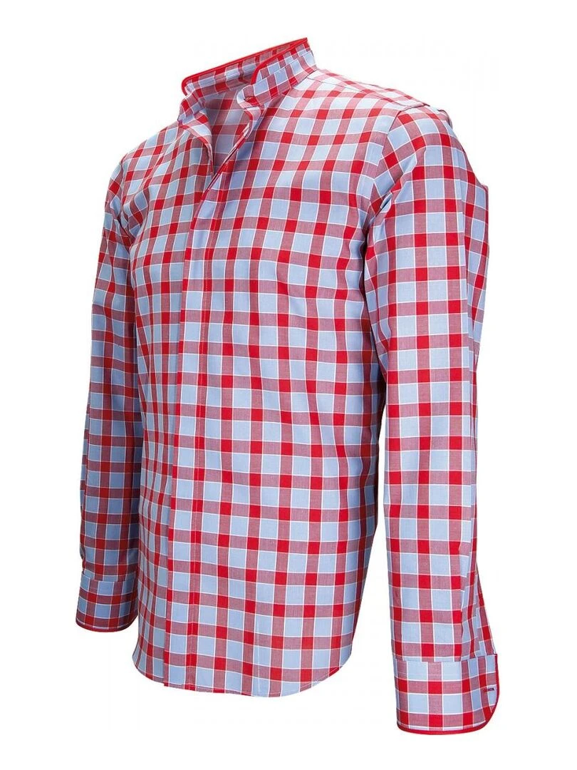 Chemise col mao WINCH   Rouge