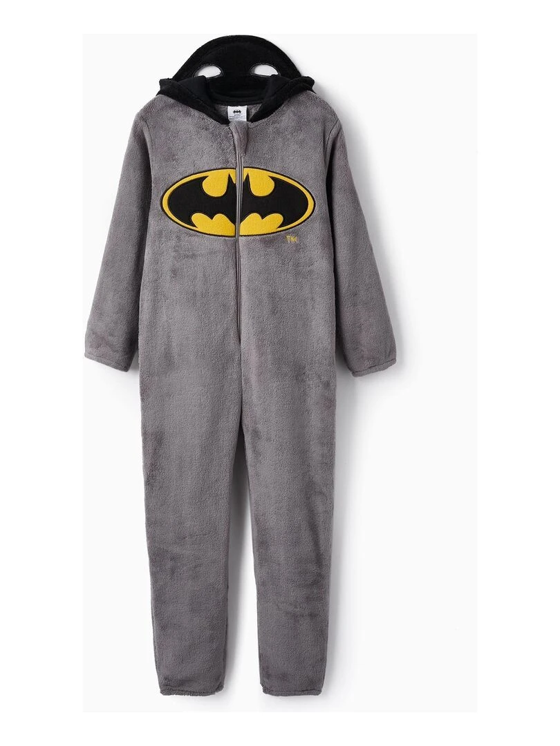Pijama Grenouillère avec Capuche Masque avec Oreilles pour Garçon 'Batman' WARNER BATMAN Gris