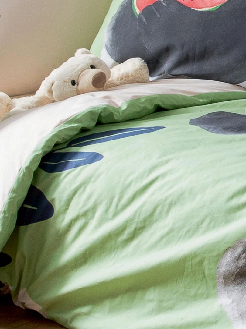 Housse de couette panda   Vert