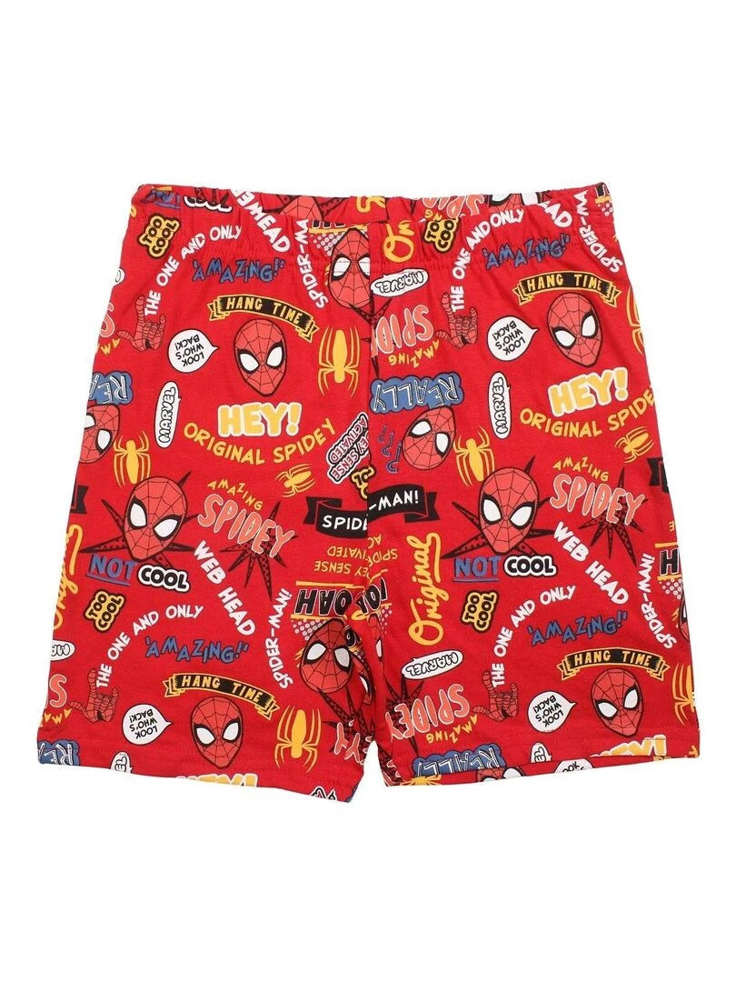 Spiderman   Ensemble T shirt short garçon Imprimé Spiderman   Rouge