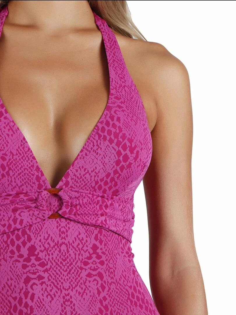 Maillot de bain 1 pièce dos nu préformé Love Skin   Rose fushia