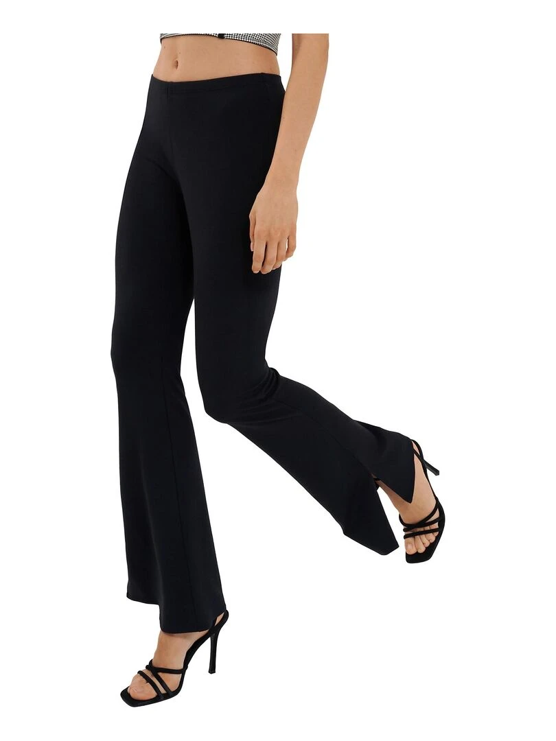 Bas pyjama pantalon évasé Mia   Noir