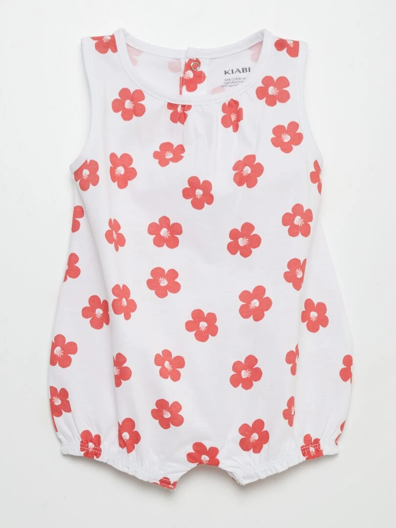 Lot de combishorts en jersey   2 pièces   Blanc / jaune