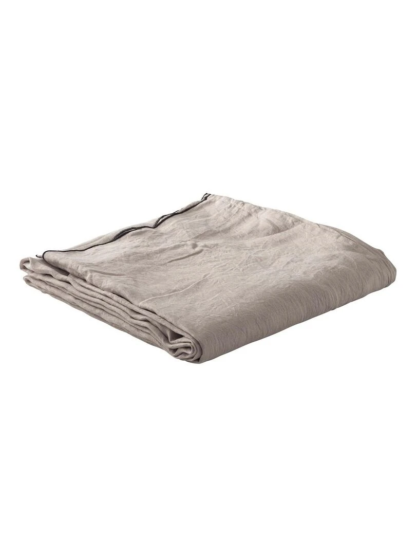 Drap plat Lin lavé Collection parfait Orange