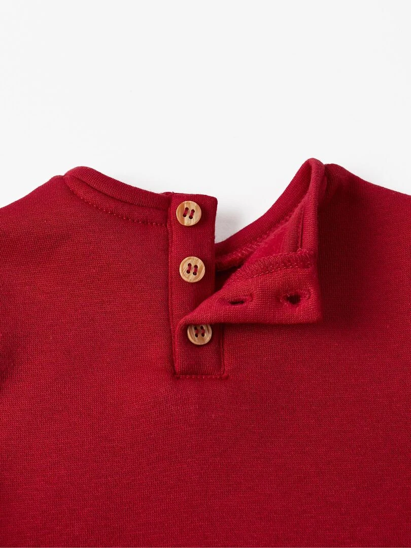 Pull avec intérieur gratté noel 'Zippy'   Rouge