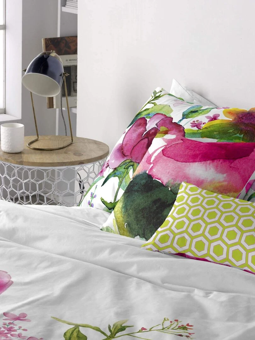 Housse de coussin Cassia "Happyfriday"   Blanc