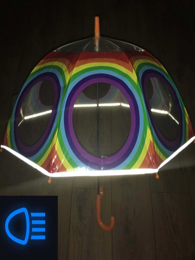 Parapluie Enfant Transparent  Arc en ciel   N/A