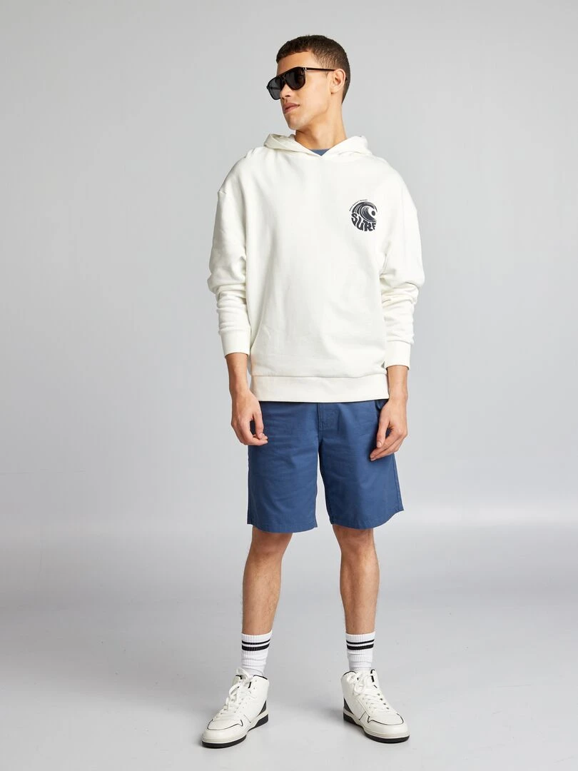 Bermuda chino en twill Bleu