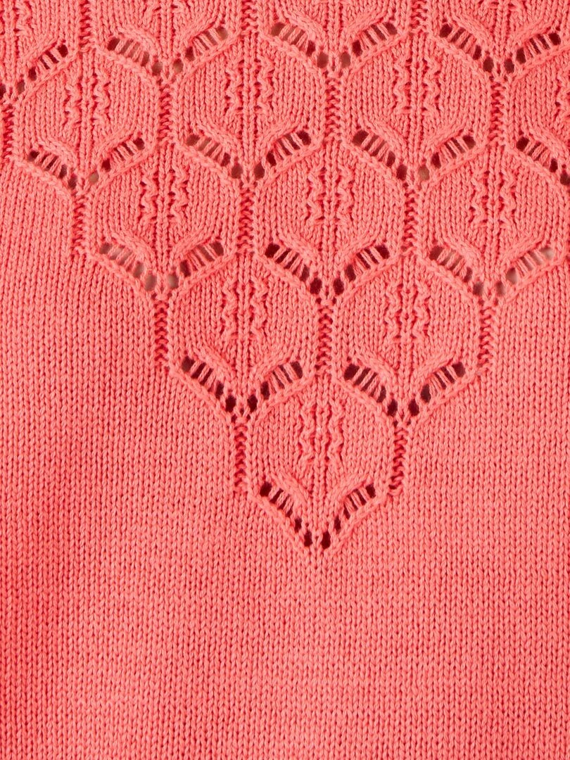 Pull maille ajourée   Damart   Rose
