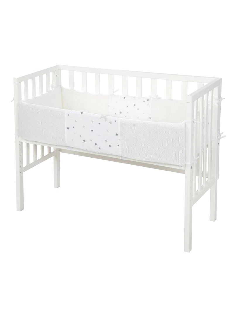 ROBA Lit Cododo "safe asleep®" 2en1 + Matelas + Tour + Barrière   Blanc   Blanc