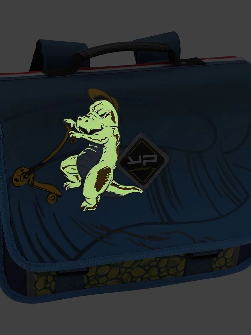 BODYPACK Cartable 38 cm recyclé Dinosaure trottinette   Bleu