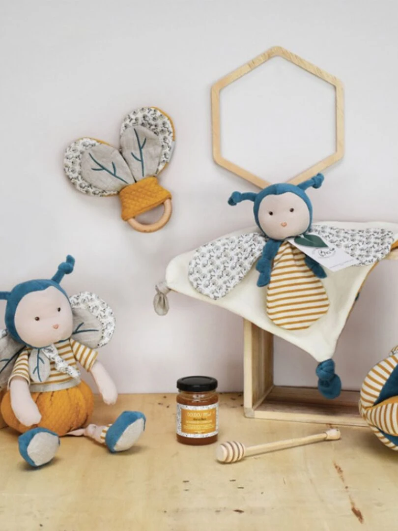 Hochet anneau en bois Pollen l'abeille bio   N/A