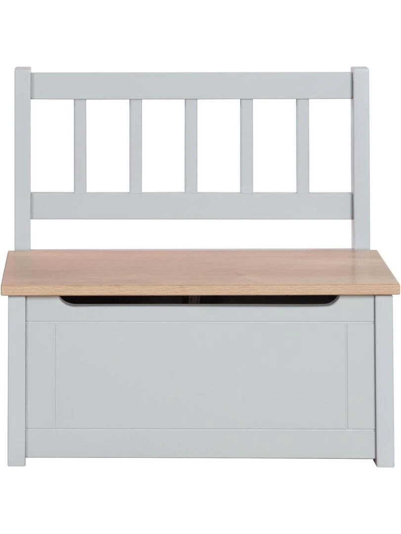 ROBA Banc Coffre à Jouets Woody pour Enfant en Bois   Résistant aux Rayures   Taupe / Aspect Bois   Taupe